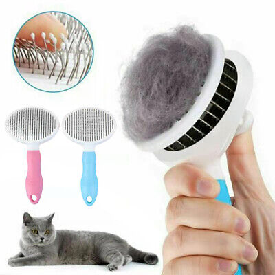 Dog Cat Pet Brush Grooming Slicker Self Cleaning Slicker Brush Massage Hair Comb
