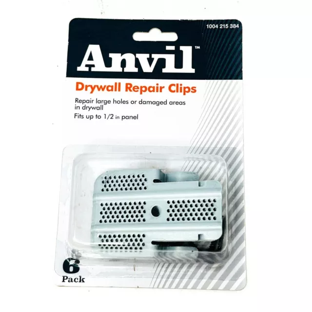 6-Pack Anvil 1004 215 384 Drywall Repair Clips fits Up to 1/2-in Panel w/ Screws