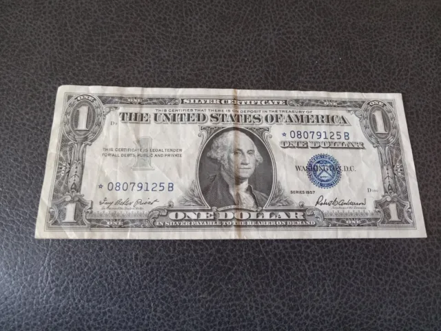 **STAR NOTE***  1957 US Silver Certificate $1 One Dollar Bill ~ Blue Seal