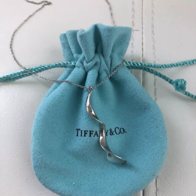 Tiffany & Co. Silver Frank Gehry 1 1/2" Orchid Pendant 16" Necklace