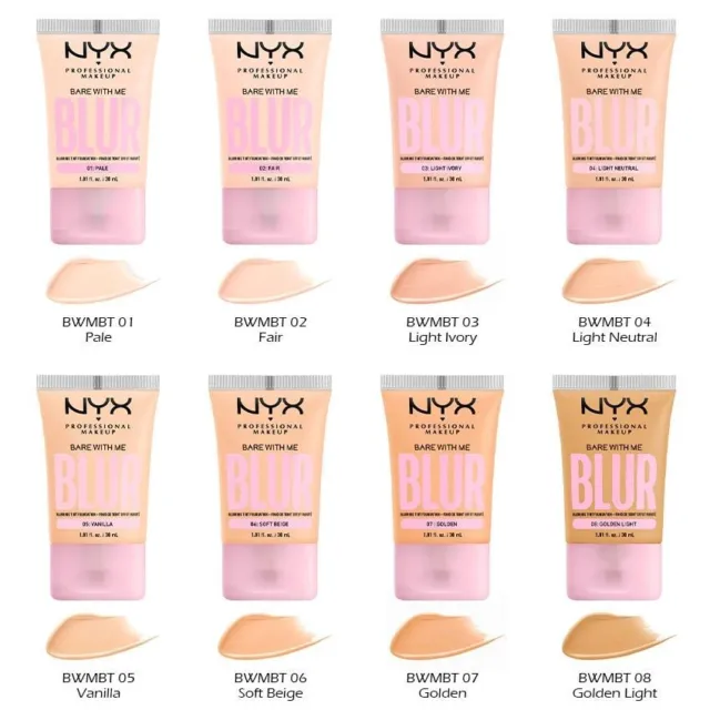 NYX PROFESSIONAL MAKEUP Bare With Me BLUR Foundation 30ml ~Choose Shade~