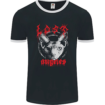 T-shirt lotta uomo metallo pesante Lost Angels Demonc Evil Cat fotol