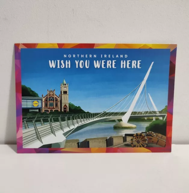 Lidl Postcard Northern Ireland Derry Londonderry Walls Peace Bridge - New