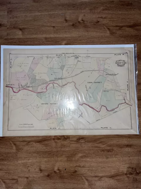 1877 G.M.Hopkins Pikesville Sta. Rogers Sta Maryland Rail Road Gwynps Falls