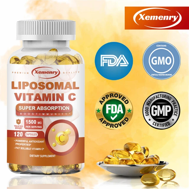 LIPOSOMAL VITAMIN C 1500mg Energy & Immune Booster, High Absorption