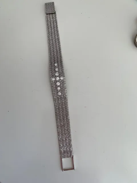 3420 – Bracelet Ruban Or Gris Diamants