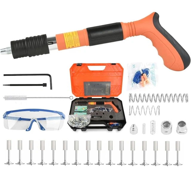 Sparachiodi Aria Compressa Pistola Sparachiodi - Ad Aria Compressa, 4-8 Bar, Con 500 Chiodi 30mm Mannesmann M15350