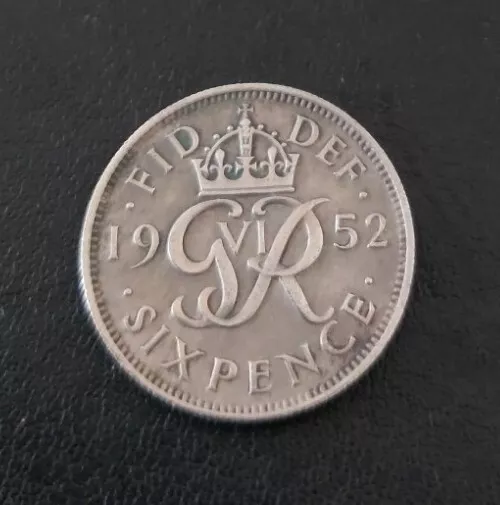 *KEY DATE*  1952 King George VI  SIXPENCE 6d - Scarce - Listing B