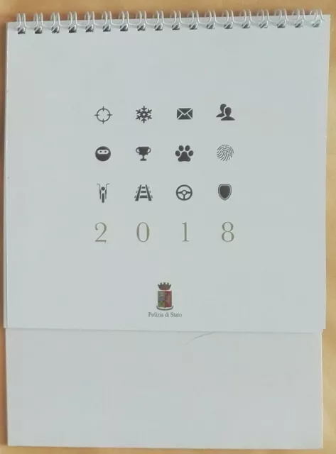 calendario POLIZIA DI STATO anno 2018 da tavolo - formato piccolo -COLLEZIONISMO