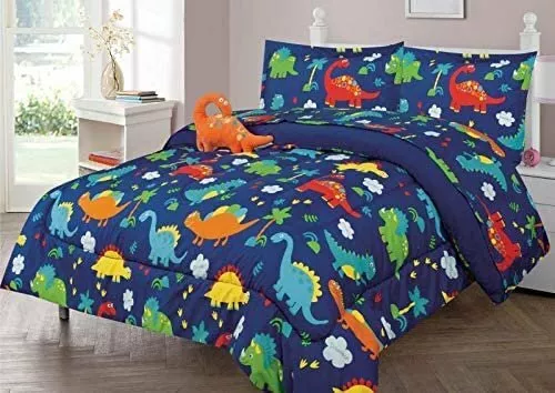 Kids 3 Pieces Kids Boys Teens Comforter Set w/Sham & Decorative Toy Pillow.