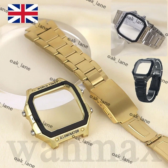 Adattatore Cinturino Orologio Da 18mm A 22mm In Acciaio Inox Per Casio AE1300