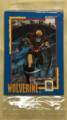 1991 Impel Marvel Trading Card Treats Pack Wolverine (Top) She-Hulk Back Damaged
