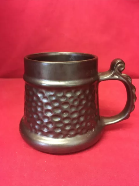 Vintage Prinknash Abbey Pottery Pewter Lustre Effect Tankard