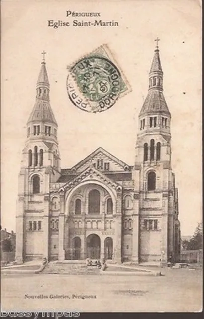 Cpa 24 Perigueux. Eglise Saint Martin. Ecrite En 1907 Be