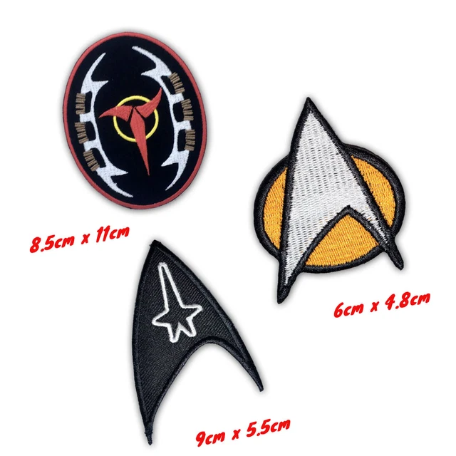 STAR TREK NEXT Generation Uniform badges Iron on Sew on Embroidered