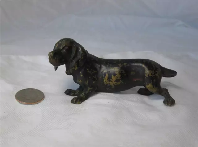 Austrian Vienna Bronze Dachshund Dog c1900 Antique