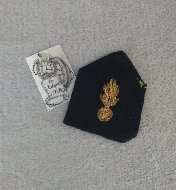 ANCIENNE PATTE DE Col Insigne Gendarme Gendarmerie Brode Cannetille Ww2