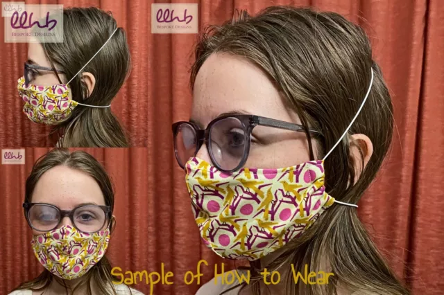 New Fabric Cloth Face Mask Washable Adult XL Size Despicable Me Minions Scallop 3