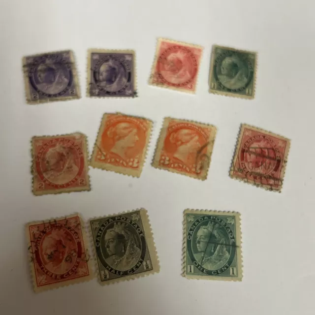 ASSORTED WORLD STAMPS (SMALL LOT)  Canada Queen Victoria Stamp Lot ST-276 2