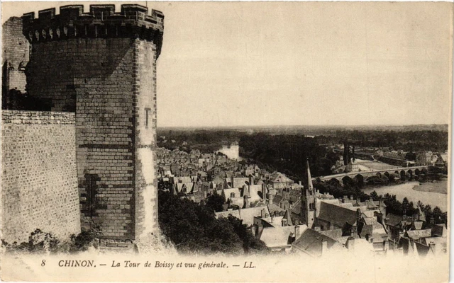 CPA CHINON - La Tour de Boissy and general view (298909)