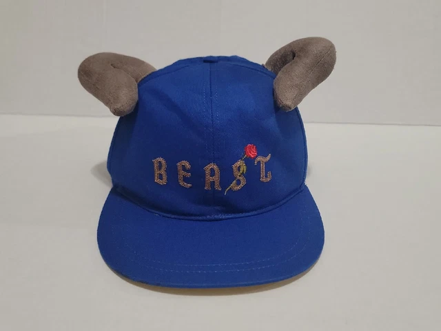 Disney Parks Beauty and The BEAST Hat Horns One Size Adult Embroidered Snap Back