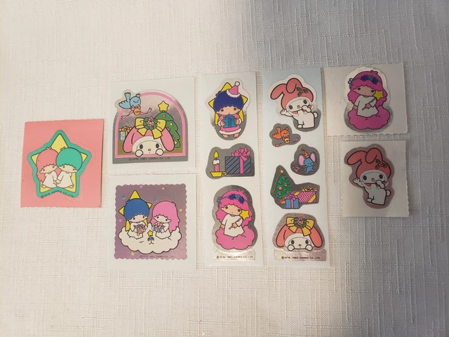 Vintage 80's Sanrio My Melody & Little Twin Stars Sticker Lot Vintage 80's Sanrio My Melody & Little Twin Stars Sticker Lot