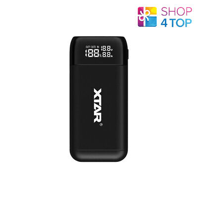 XTAR PB2S Chargeur Puissance Banque 18650 LI-ION USB Noir TC / Cc / Cv Neuf