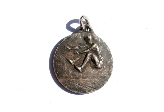 Médaille Athlétisme Amateur 1946 Comté De Glamorgan - Argent Massif Et émail, Ancienne, Très Bon état