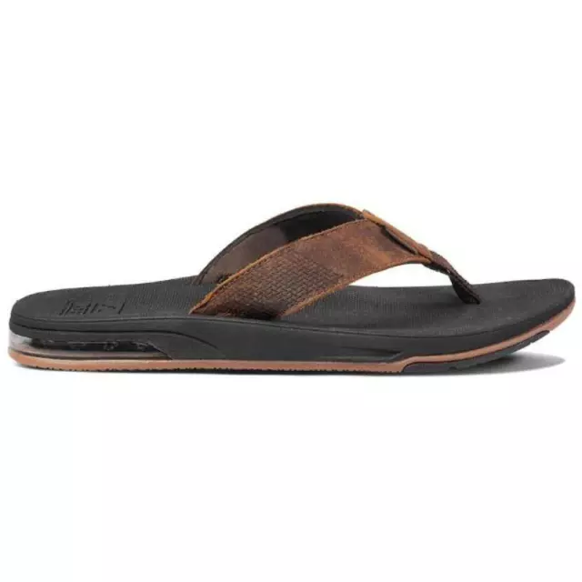 NEW GENUINE: Reef Men Fanning Low Leather Flip Flop