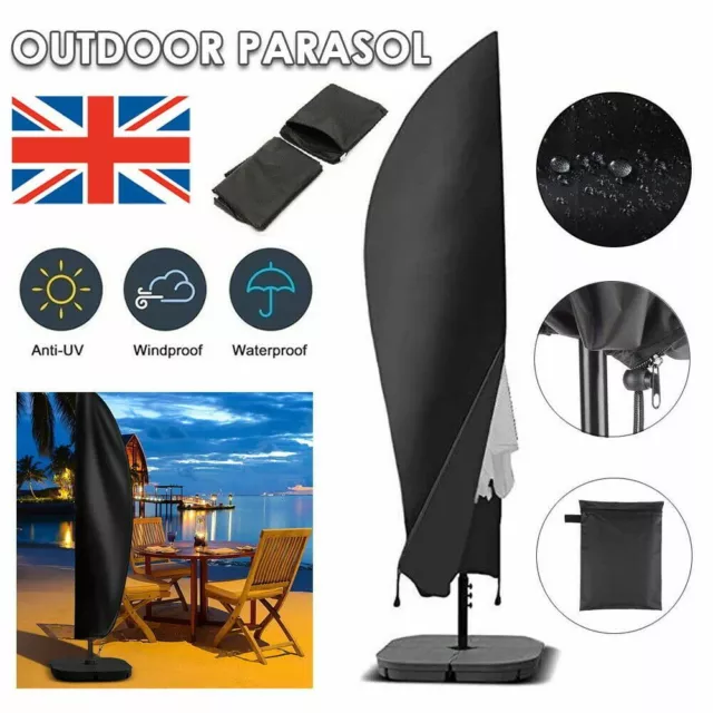 Parasol Banana Umbrella Cover Waterproof Cantilever Outdoor Garden Patio Shield