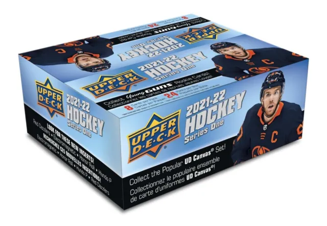 2021/22 Upper Deck Series 1 Hockey 24-Pack Box 24 Packs Per Box, 8 Cards Retail