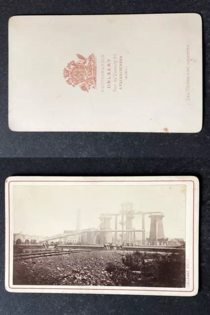 France, Valenciennes, usine à identifier, circa 1870 vintage cdv albumen print -