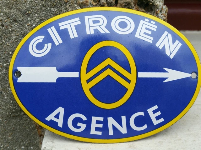 Plaque Renault 4cv émaillée - Déco murale/Plaques émaillées