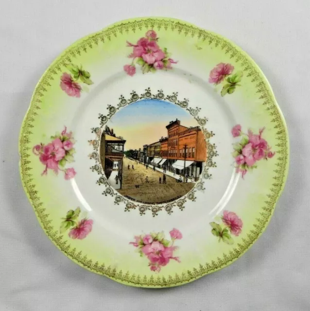 Vtg Plate Jasper Ave Casey ILL IL Leggett & Strohm General Mdse Store Illinois