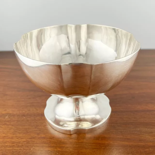 John Sayre Nyc Coin Silver Footed Bowl Fluted Body & Foot 1795-1815 No Monogram