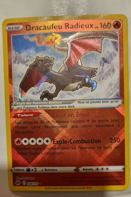 CARTE POKEMON DRACAUFEU Radieux 020/159 Zenith Supreme Fr Neuf EUR 6,00