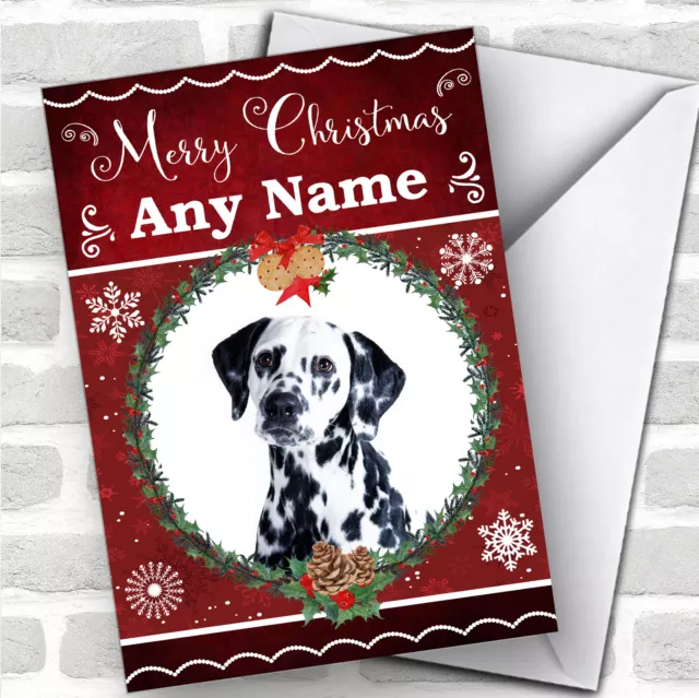 Dalmatian Dog Traditional Animal Personalised Christmas Card