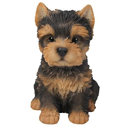 Sitting Yorkie Puppy Figurine Statue Yorkshire Terrier Pet Dog Lover Animal New