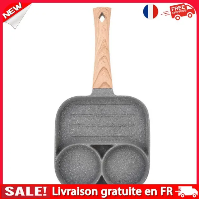 Frying Omelet Pan Non-stick Egg Steak Ham Pancake Breakfast Maker (2 Holes)