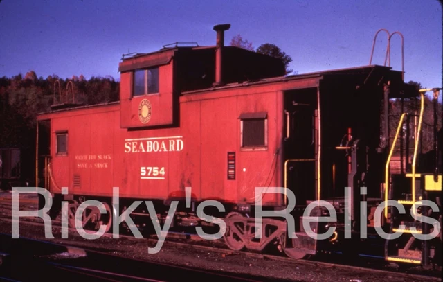 Duplicate Slide SAL #5754 Caboose Seaboard Coast Line Watch 4 Slack Save a Smack
