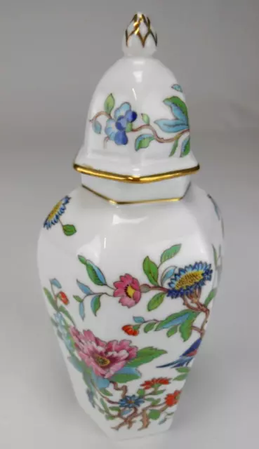 Aynsley Pembroke Fine English Bone China Ginger Jar w/Lid Floral Vintage 7"