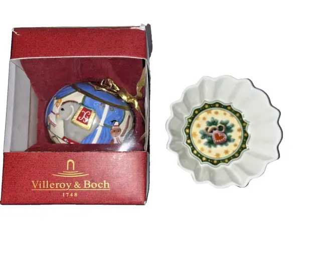 Villeroy Boch Christmas ornament Villeroy Boch small Christmas scalloped dish