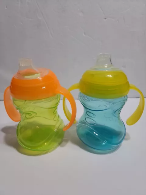 Nuby No Spill Super Spout Grip N Sip Cups Sippy Cup Lot Of 2