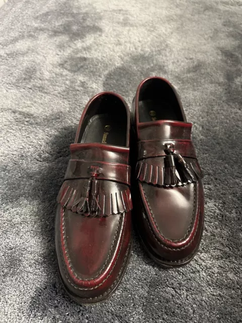 SAMUEL WINDSOR LEATHER Oxford Shoe Oxblood Size UK 9 20.00