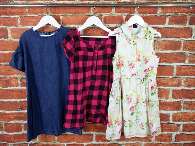 Girls Bundle Age 7-8 Years Next Gap M&S Dress Set Summer Denim Floral Kids 128Cm