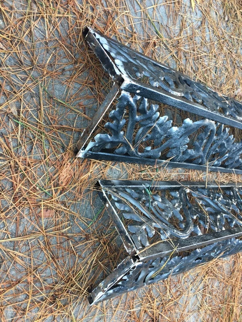 porch supports uprights column cast iron metal vintage 5