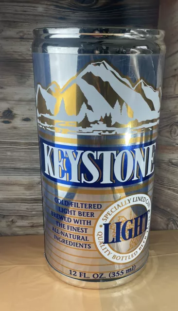 BIG Vintage Keystone Premium Beer Can Bar Sign 3-D Wall Mount
