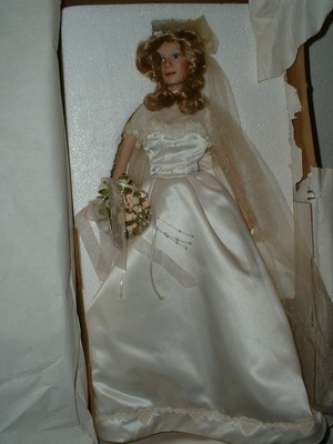Ashton Drake Porcelain "Two Hearts As One" Bride Doll w/COA