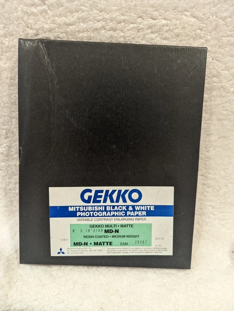 "Papel mate fotográfico Gekko Mitsubishi blanco y negro 100 hojas, 8"" x 10"