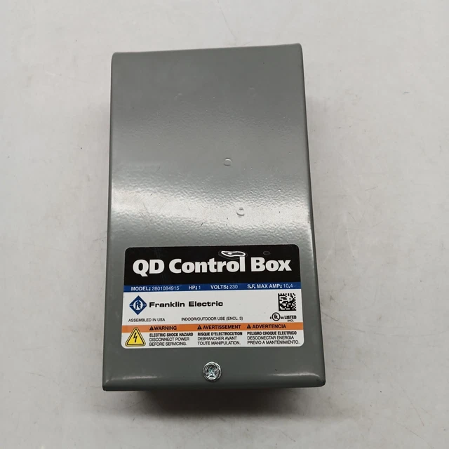 FRANKLIN ELECTRIC SUBMERSIBLE Motor Control Box QD 1 HP 230V 1-Phase ...